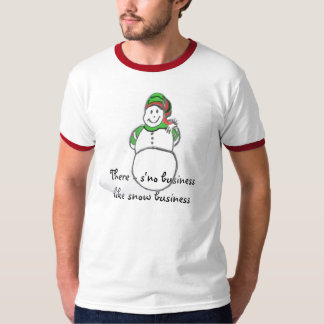 Camiseta muñeco de nieve, allí - autobús serio de la nieve