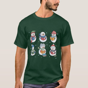 Camiseta Muñeco de nieve amante de los libros regalo de lec