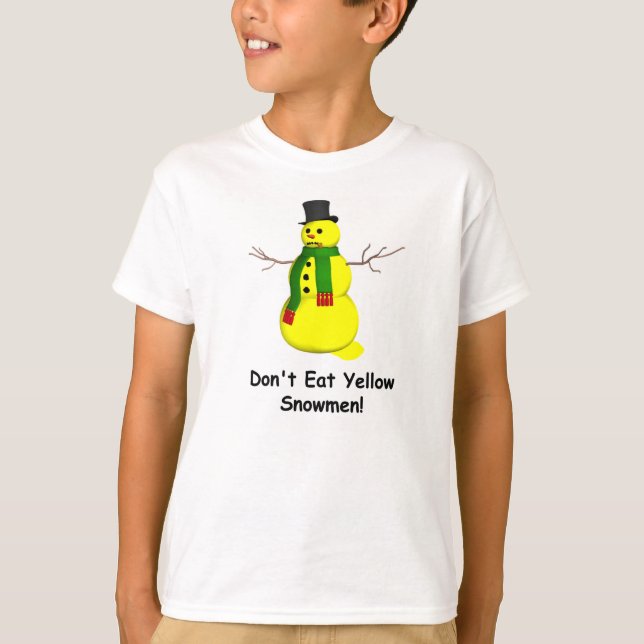 Camiseta Muñeco de nieve amarillo (Anverso)