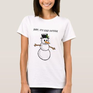 Camiseta Muñeco de nieve - bebé es exterior frío