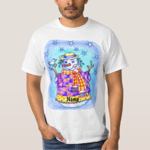 Camiseta Muñeco de nieve brillante
