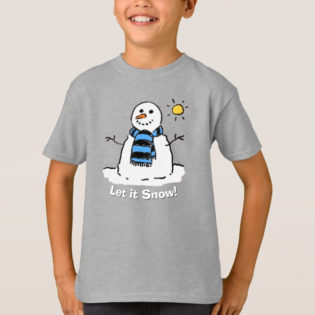 Camiseta Muñeco de nieve con mensaje! (Anverso)
