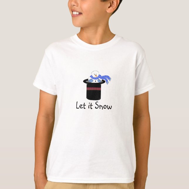 Camiseta Muñeco de nieve con sombrero de copa (Anverso)
