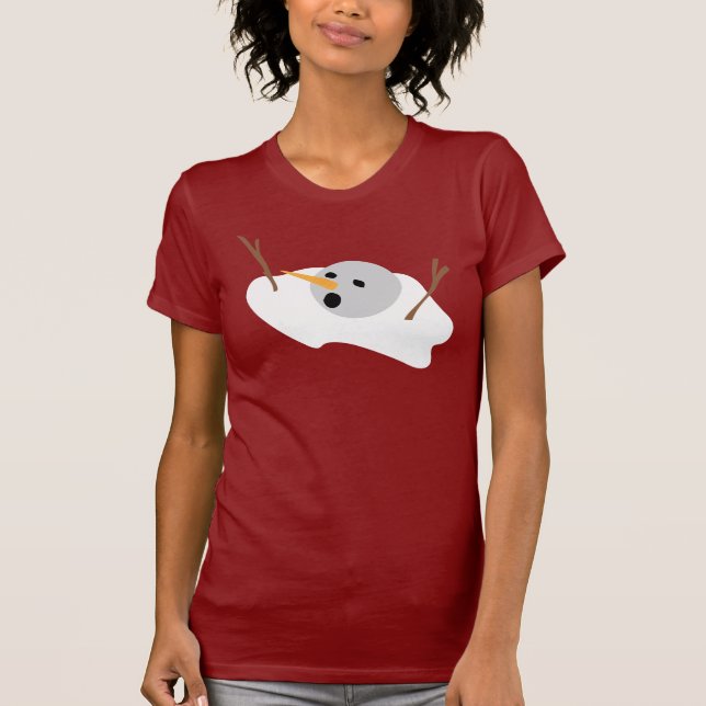 Camiseta Muñeco de nieve de fusión (Anverso)