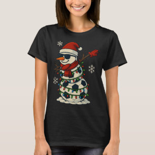 Camiseta Muñeco de nieve de fútbol americano haciendo dab F