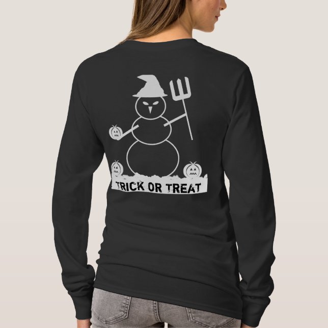 Camiseta muñeco de nieve de Halloween (Reverso)