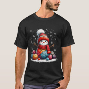 Camiseta Muñeco de nieve de hilo lindo Quilter Navidad Croc