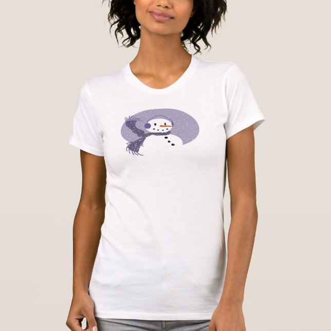 Camiseta Muñeco de nieve de la lila (Anverso)