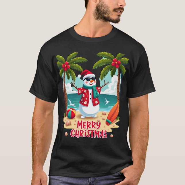 Camiseta Muñeco de nieve de Navidad (2) (Anverso)