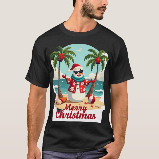 Camiseta Muñeco de nieve de Navidad (3) (Anverso)