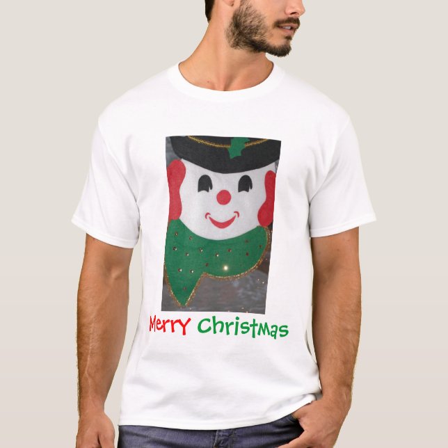 Camiseta Muñeco de nieve de Navidad alegre (Anverso)
