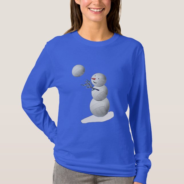 Camiseta Muñeco de nieve de voleibol (Anverso)