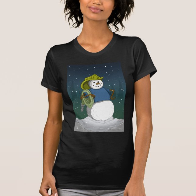 Camiseta Muñeco de nieve del bombero (Anverso)