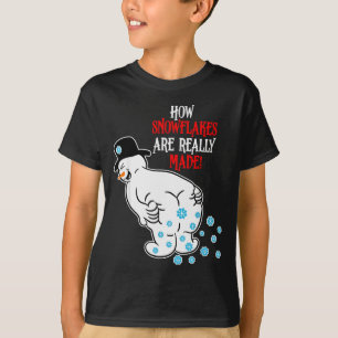 Camiseta Muñeco de nieve divertido Cómo se hacen realmente