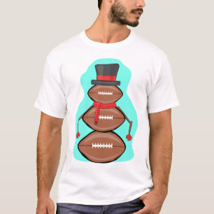 Camiseta Muñeco de nieve divertido de fútbol americano de N