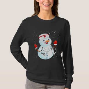 Camiseta Muñeco de nieve divertido de Navidad Enfermera de 