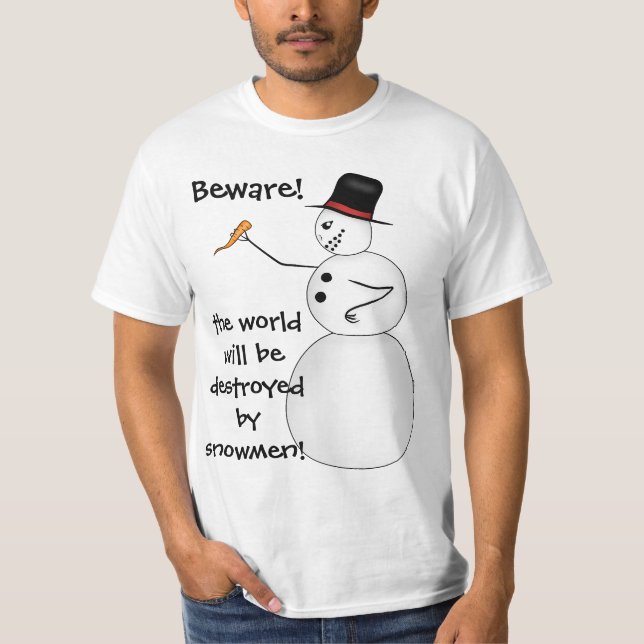 Camiseta Muñeco de nieve divertido del navidad (Anverso)