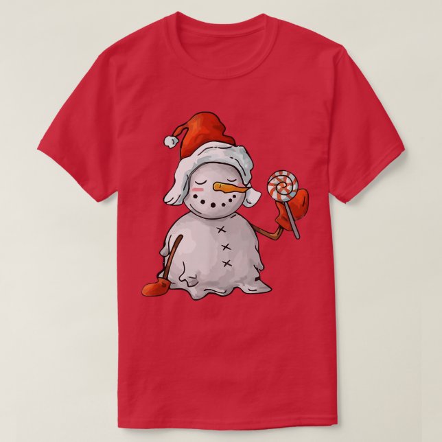 Camiseta Muñeco de nieve dulce Navidad, Navidad familiar co (Diseño del anverso)