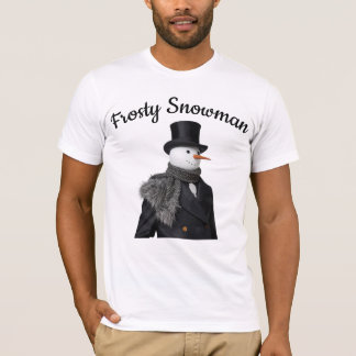 Camiseta Muñeco de nieve elegante y simple de Frosty Navida