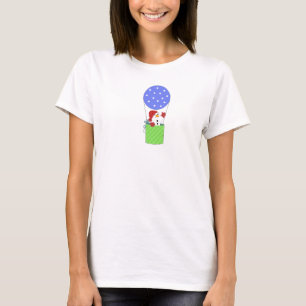 Camiseta Muñeco de nieve en globo aerostático