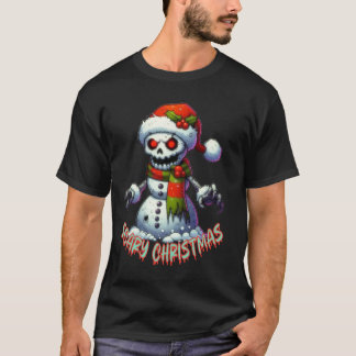 Camiseta muñeco de nieve espeluznante, espantosa sonel