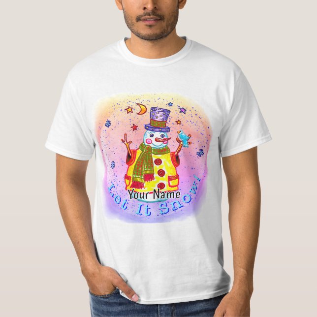 Camiseta Muñeco de Nieve Estrella (Anverso)