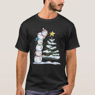 Camiseta Muñeco de nieve Feliz Navidad árbol de Navidad nie