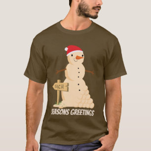 Camiseta Muñeco de nieve festivo de la arena de la playa
