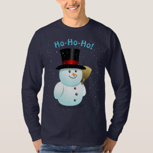 Camiseta Muñeco de nieve fresco con el sombrero de copa de