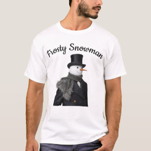 Camiseta Muñeco de Nieve Frosty Simple Elegante Muñeco de N