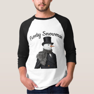 Camiseta Muñeco de Nieve Frosty Simple Elegante Muñeco de N