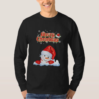 Camiseta Muñeco de nieve lindo invierno feliz Navidad 2021 