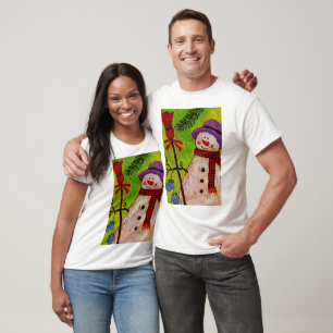 Camiseta Muñeco de nieve y escoba