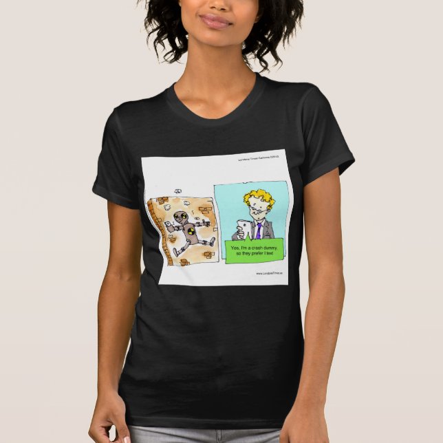 Camiseta Muñeco de Texto de Choque Divertido (Anverso)