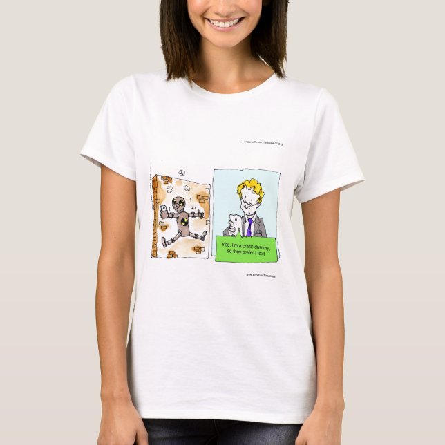 Camiseta Muñeco de Texto de Choque Divertido (Anverso)