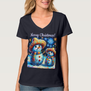 Camiseta Muñecos de nieve personalizados de arte popular me