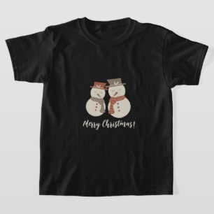 Camiseta Muñecos de nieve serenos - Feliz Navidad muñeco de