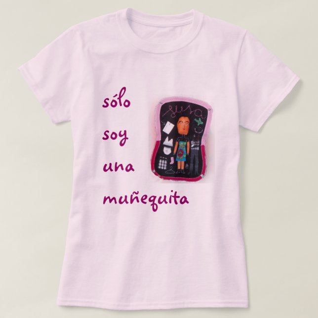 Camiseta muñequita a solas del una de la soja (Diseño del anverso)