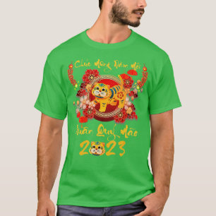 Camiseta Mung Nam Moi Xuan Quy Mao 2023 Ne lunar vietnamita