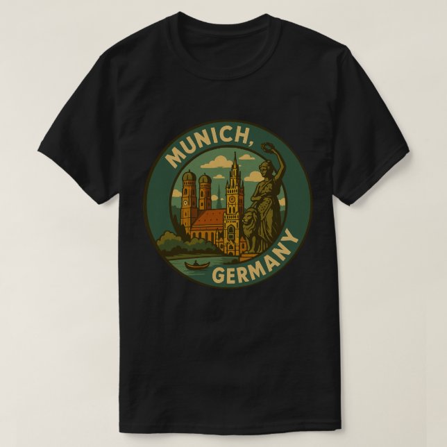 Camiseta Munich Germany City Art (Diseño del anverso)
