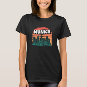 Camiseta Múnich Retro Alemania Vintage Munchner Viajar Tr