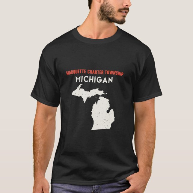 Camiseta Municipio de Marquette Michigan Estados Unidos Ame (Anverso)