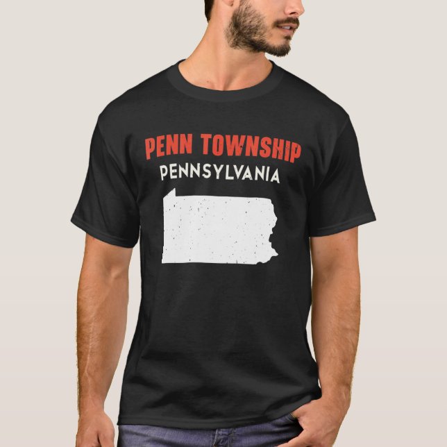 Camiseta Municipio Penn Pennsylvania Estados Unidos America (Anverso)