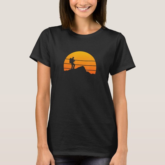 Camiseta Munro Bagging Hiking Sun Silhouette Scottish (Anverso)