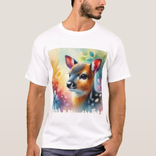 Camiseta Muntjac Deer 240624AREF121 - Watercolor