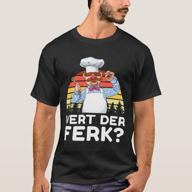 Camiseta Muppet Show Swedish Chef Expletive New Funny Stic  (Anverso)