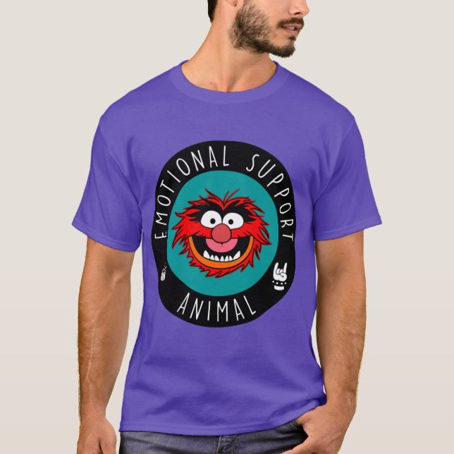 Camiseta Muppets Animal Emotional Support Animal Drummer vi (Anverso)