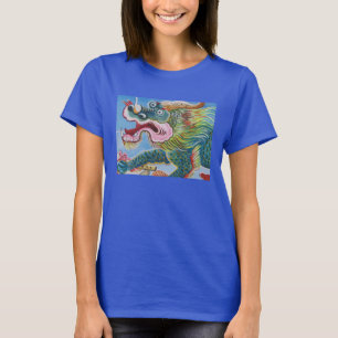 Camiseta Mural del perro foo chino / guardián león