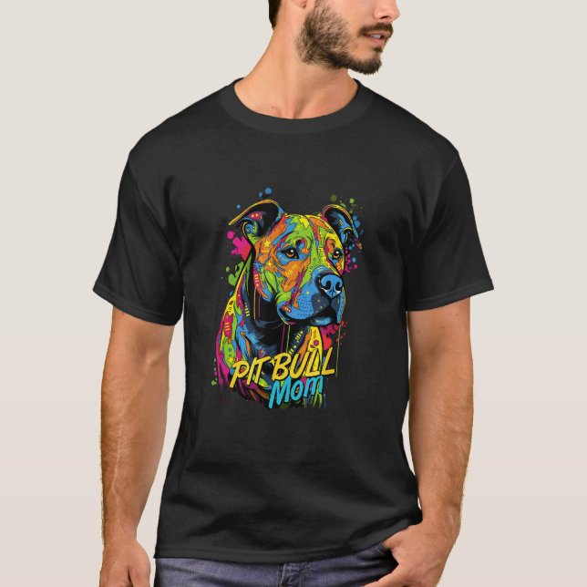 Camiseta Mural divertido de graffiti de mamá American Pit B (Anverso)