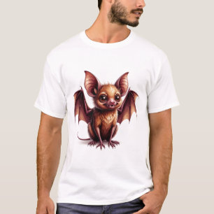 Camiseta Murciélago de Halloween con Ojos Grandes Mascota P